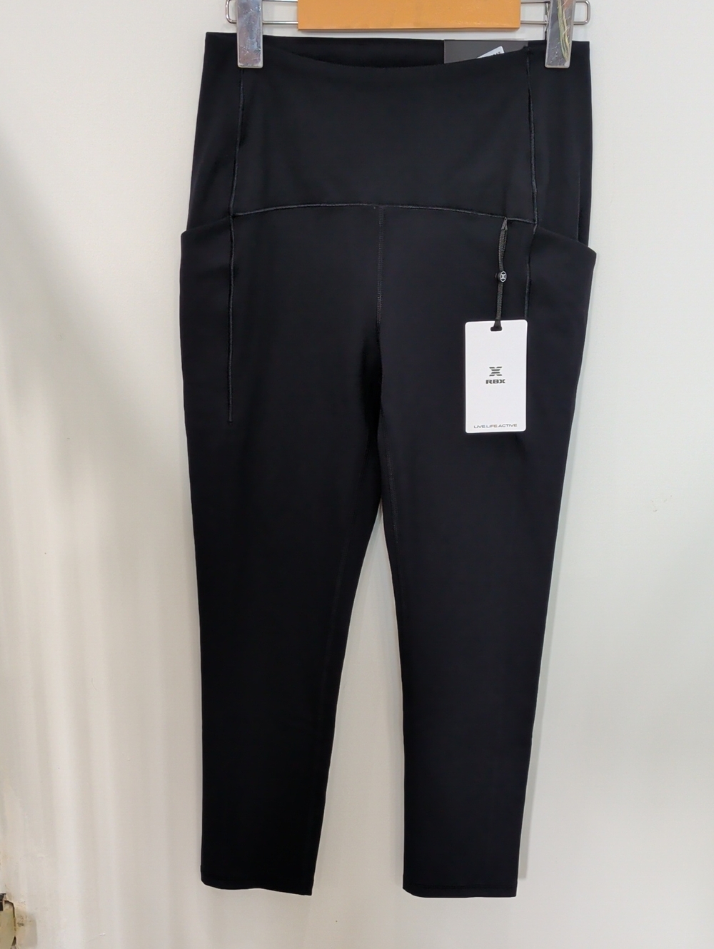 RBX | Women's Black High-Waist Buttery Soft Peach Skin Hi-Rise Capri Leggings